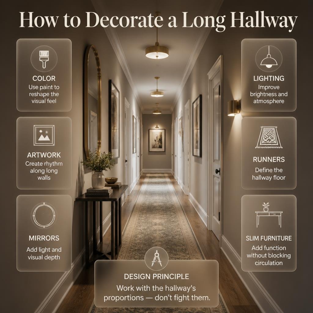 How to Decorate a Long Hallway