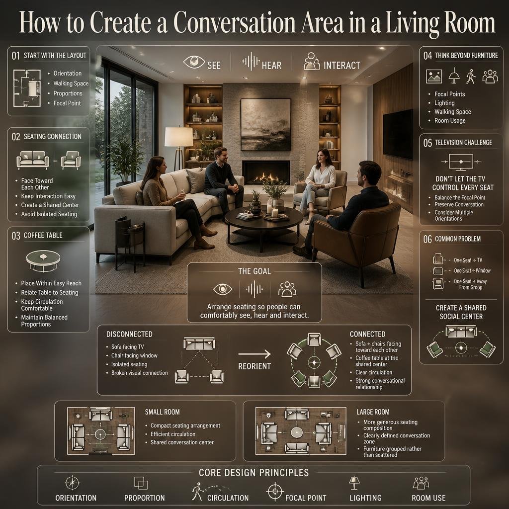 How to Create a Conversation Area in a Living Room