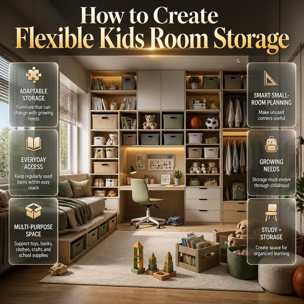 How to Create Flexible Kids Room Storage
