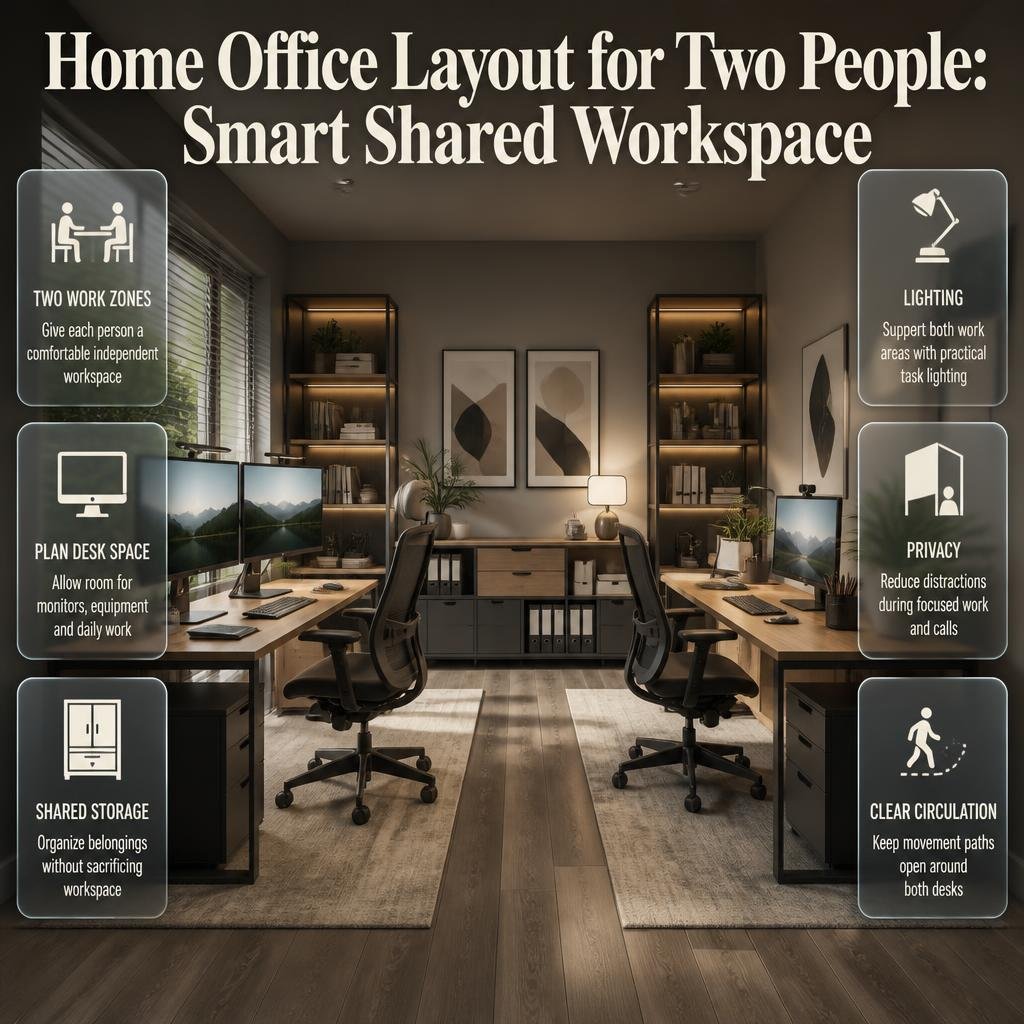 Home Office Layout for Two People