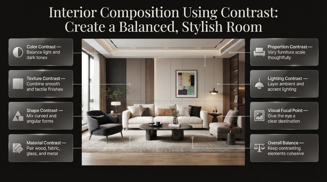 Interior Composition Using Contrast