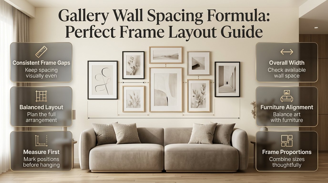 Gallery Wall Spacing Formula: How to Measure and Arrange